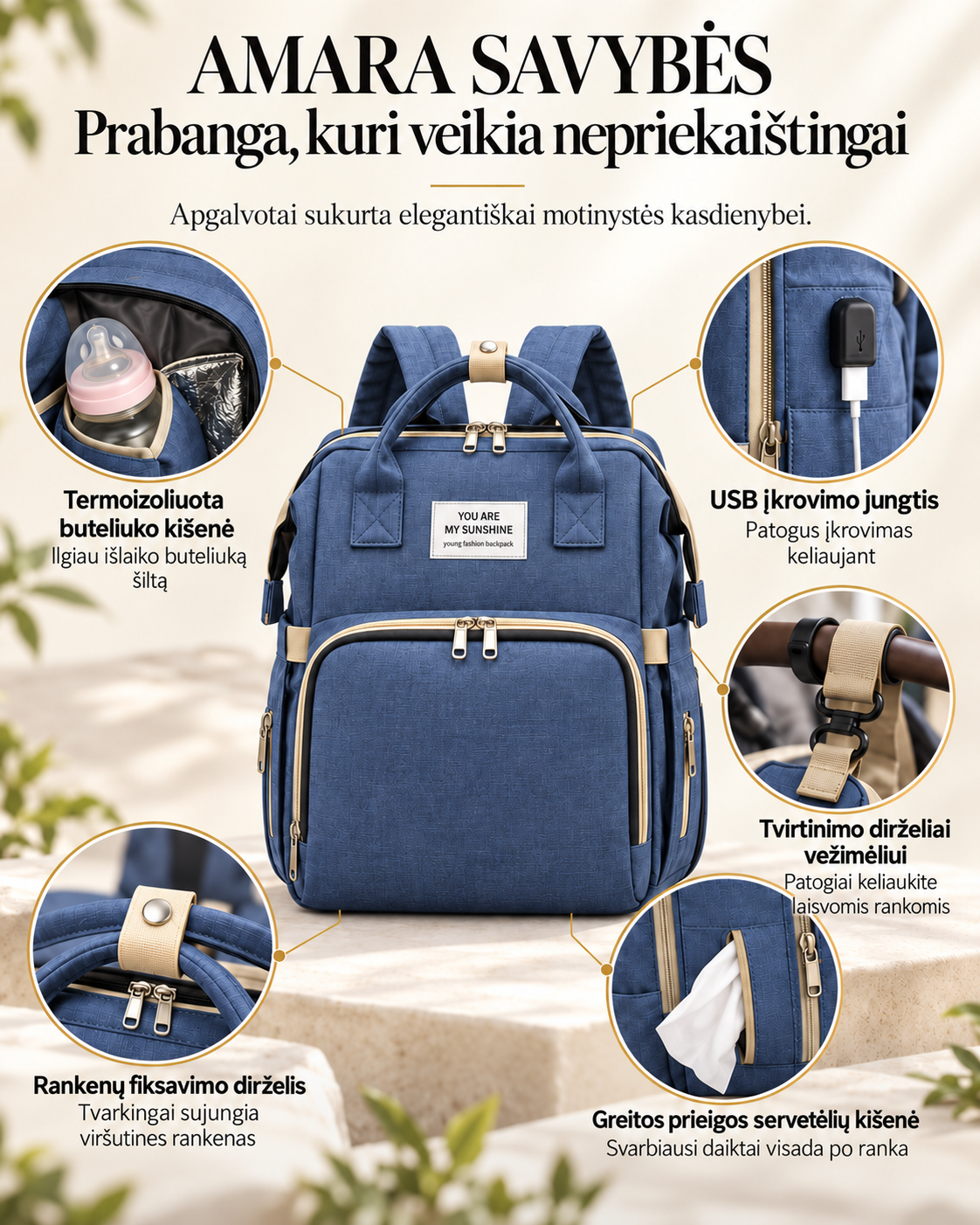 MILAVA Amara — Baby Changing Backpack